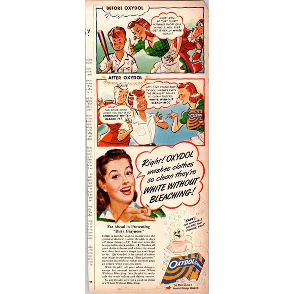 Vintage Print Ad Oxydol Safe For Colors Laundry Soap Cory Glass Coffee Brewer - Picture 1 of 4